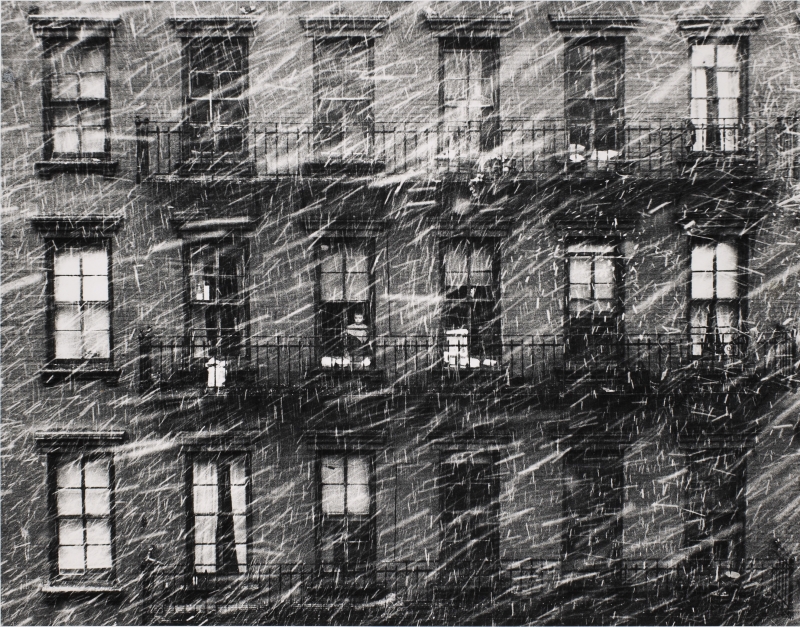 Paul Himmel, Falling Snow - Boy in Window, New York 1952, Copyright Estate Paul Himmel